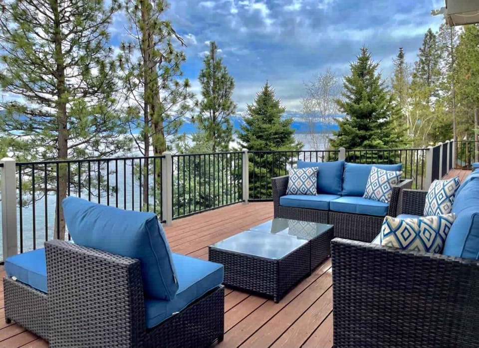 Deck looking over Flathead Lake