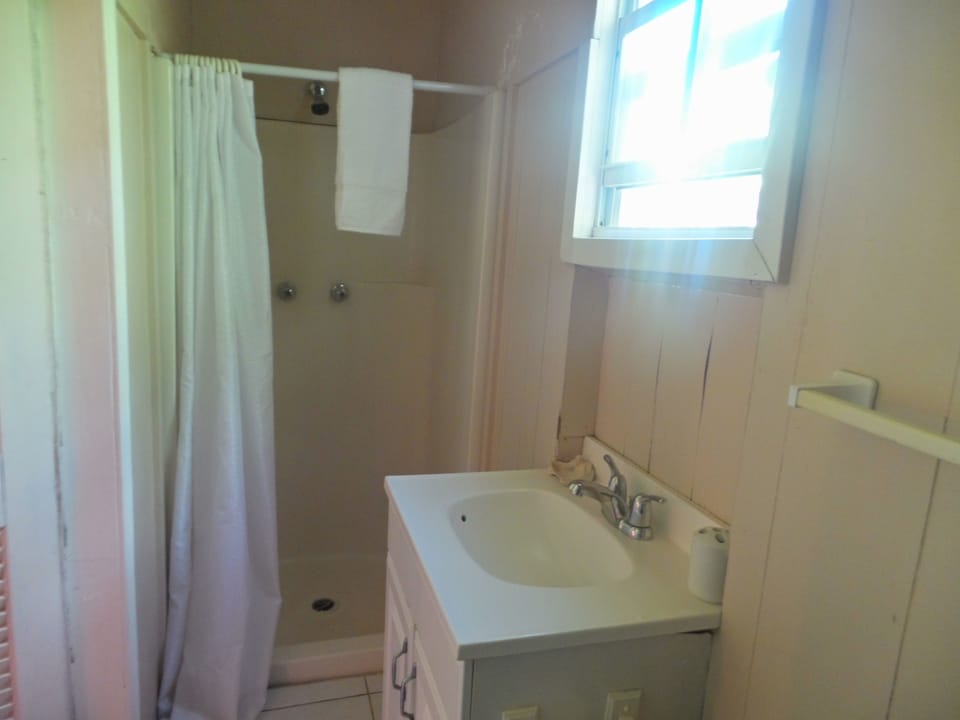 Shower, hair dryer (on request), towels