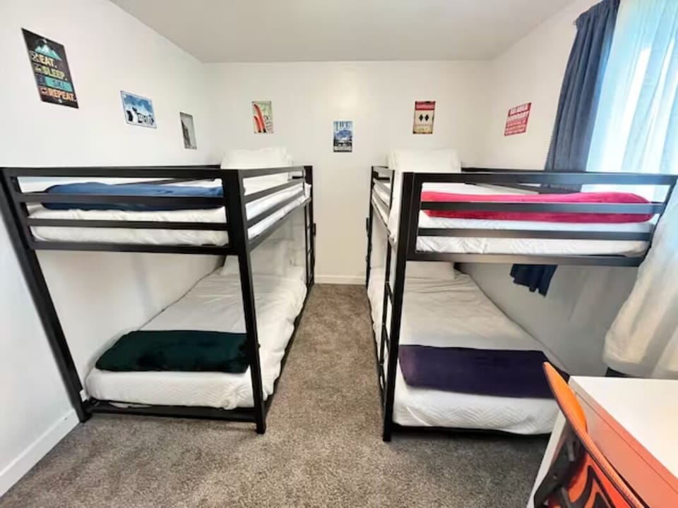 Each bunk comes with a cooling gel memory foam mattress!