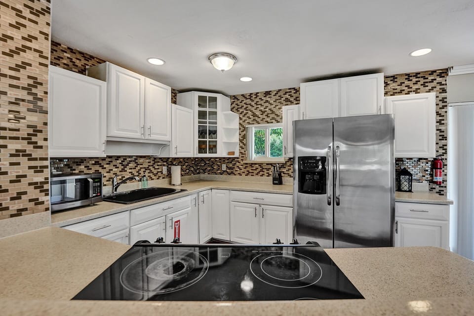 Fully stocked kitchen with everything you'll need for your favorite meals