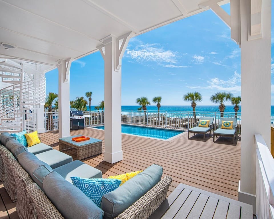 With an expansive beachfront patio with spectacular views, a heated pool, a BBQ grill, and direct beach access via a private dune walkover, your luxury Beach Villa will transport you to the Margaritaville state of mind!