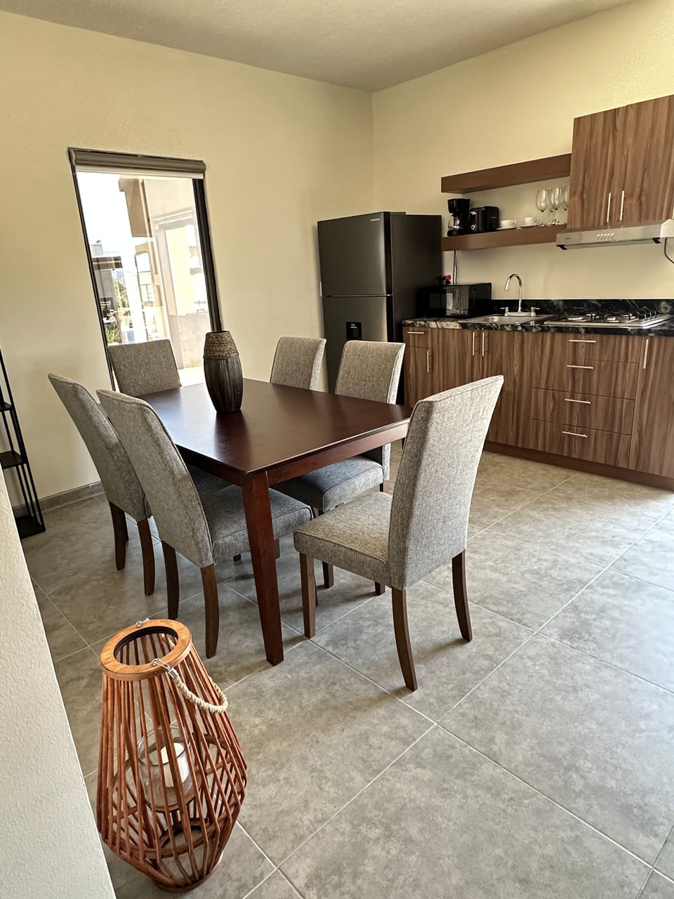 Family Cabin | Private kitchen | Full-size fridge, coffee/tea maker, electric kettle, griddle