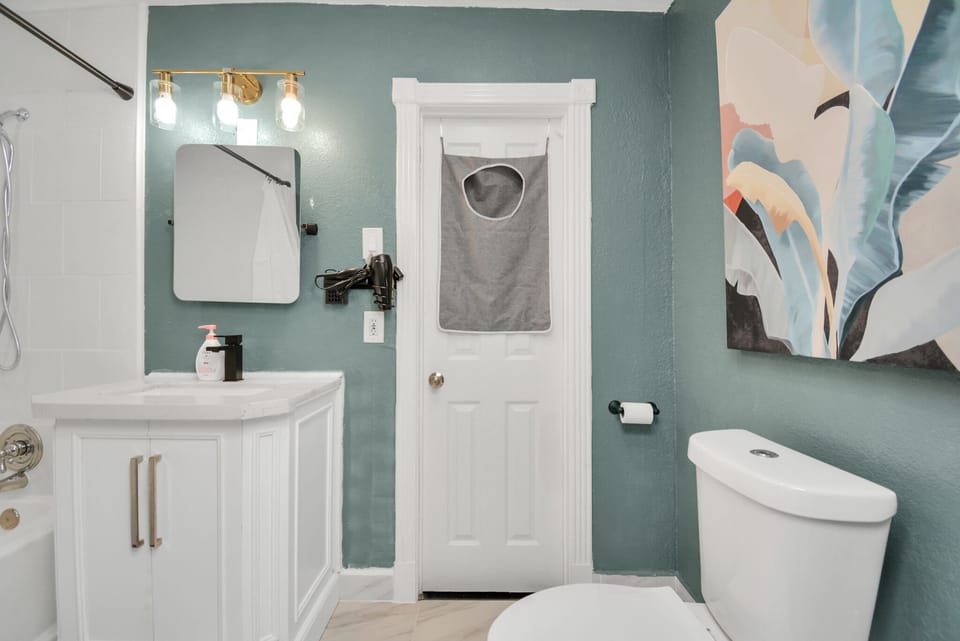 Bathroom #1: Fully equipped with soap, shampoo, conditioner, hair dryer, etc