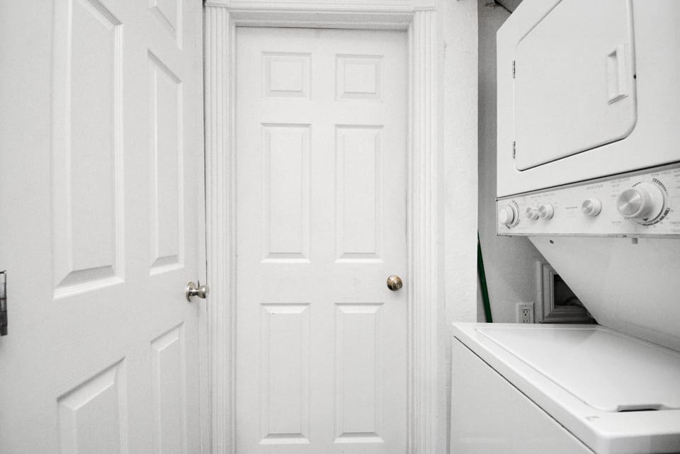 Stacked washer and dryer