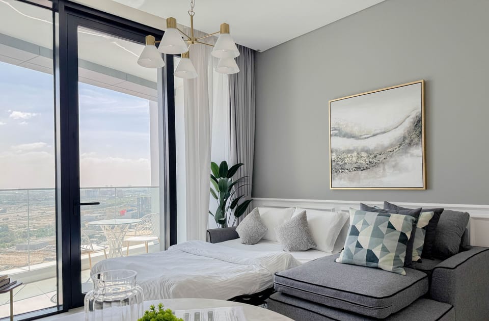 Premium Apartment, 1 Bedroom | Living area | 55-inch Smart TV with cable channels, TV