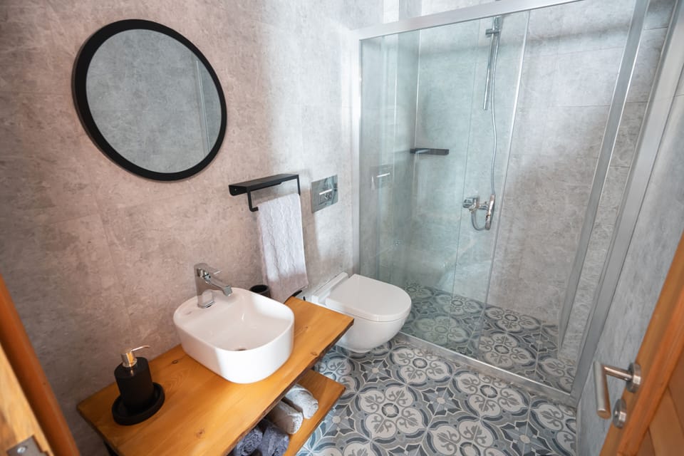 Deluxe Double Room | Bathroom | Shower, rainfall showerhead, free toiletries, hair dryer