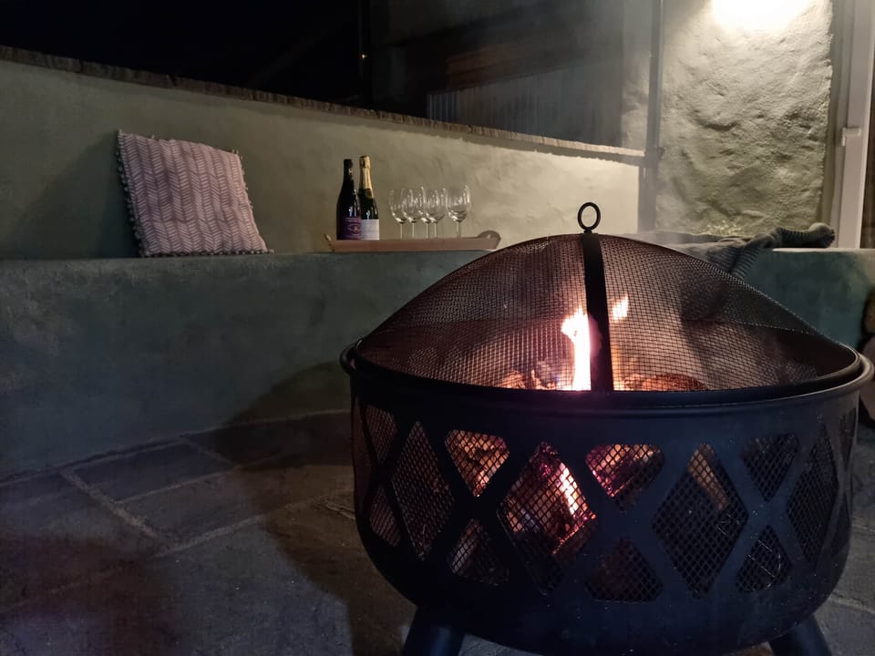 Cosy Firepit Outdoor Area | Willow Lodge Pembrokeshire