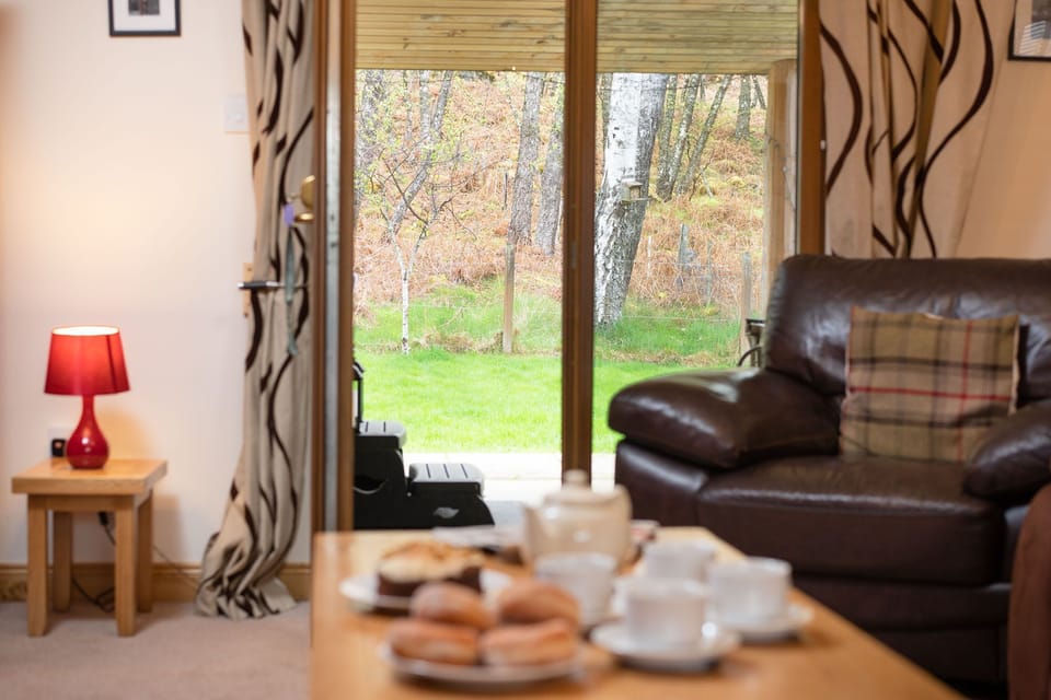 Bracken House Patio doors and view of back garden
