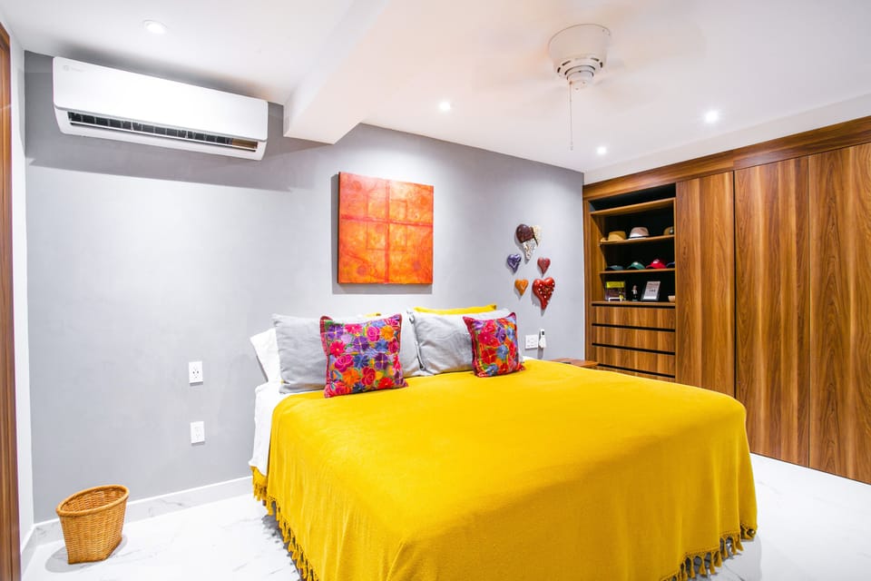 Air-conditioning master bedroom with ample closet space