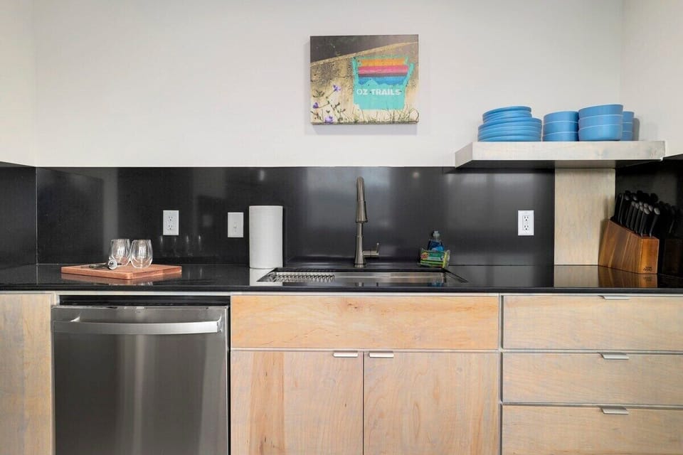 Here you'll find everything you need to throw together a home cooked meal or cup of coffee.