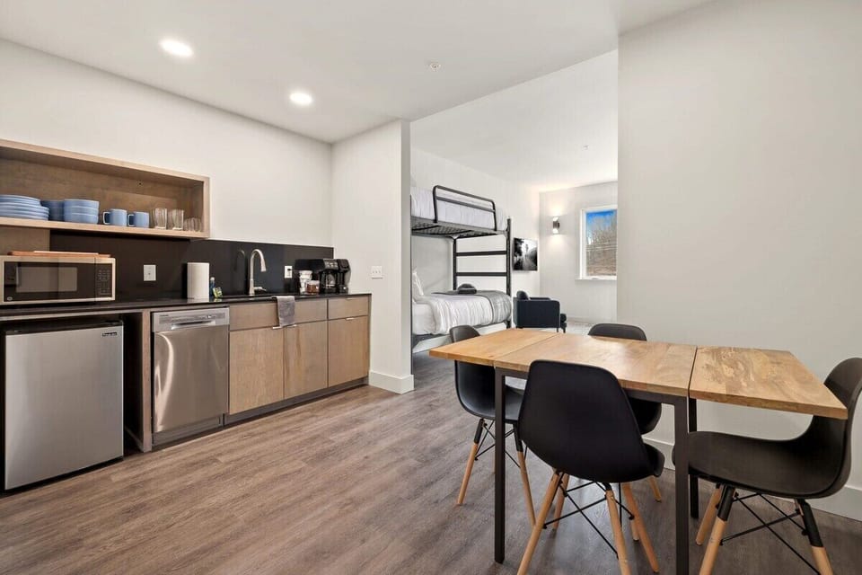 Near the kitchen you'll find our four-top dining table.
