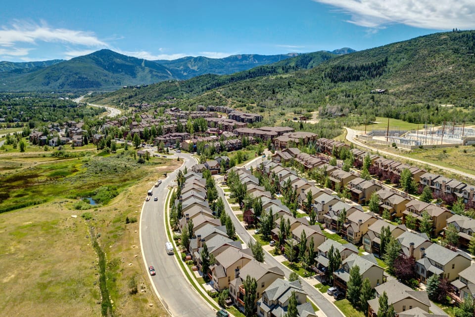 Vacation Rentals in Park City at Bear Hollow Lodges 1401: Over head views of the Bear Hollow neighborhood