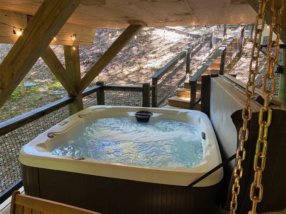 Don’t forget to relax in your new 7 person hot tub!