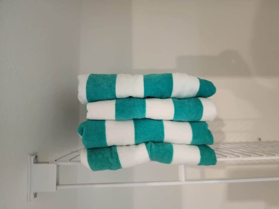 Fresh towels ready for your tropical getaway