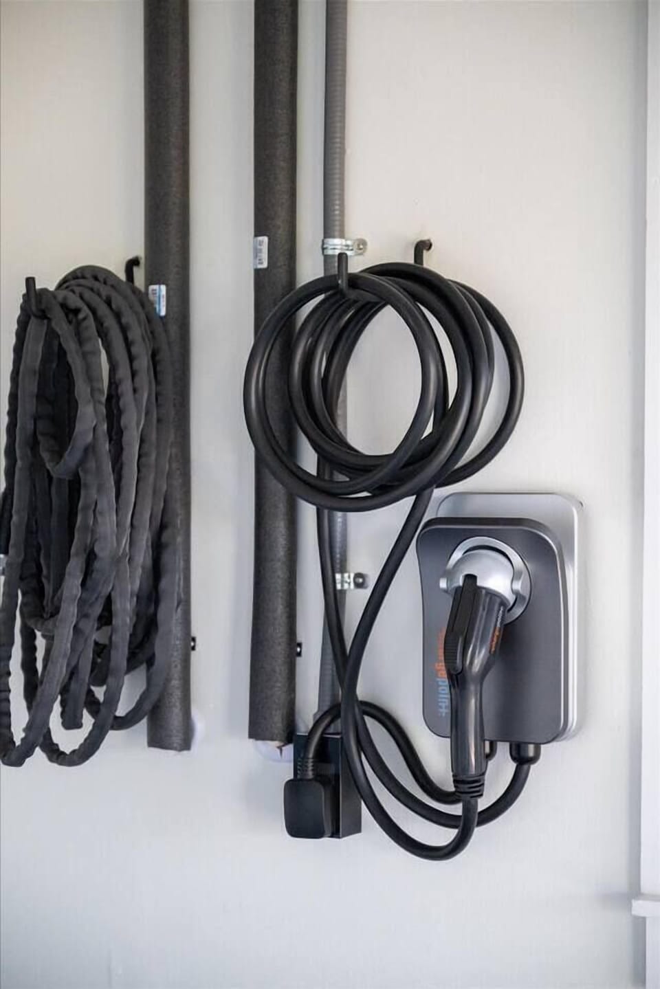 Level 2 EV charger in the garage