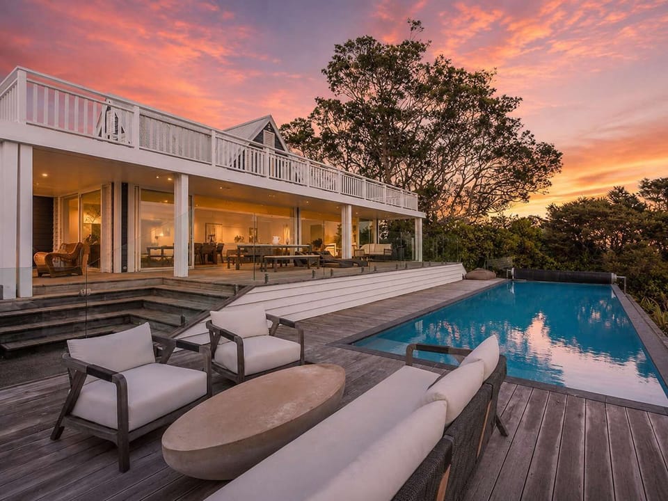 Sunset views by the pool