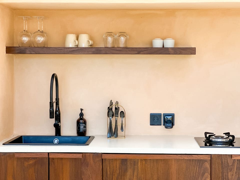 Villa, 2 Bedrooms | Private kitchen | Fridge, stovetop, toaster, highchair