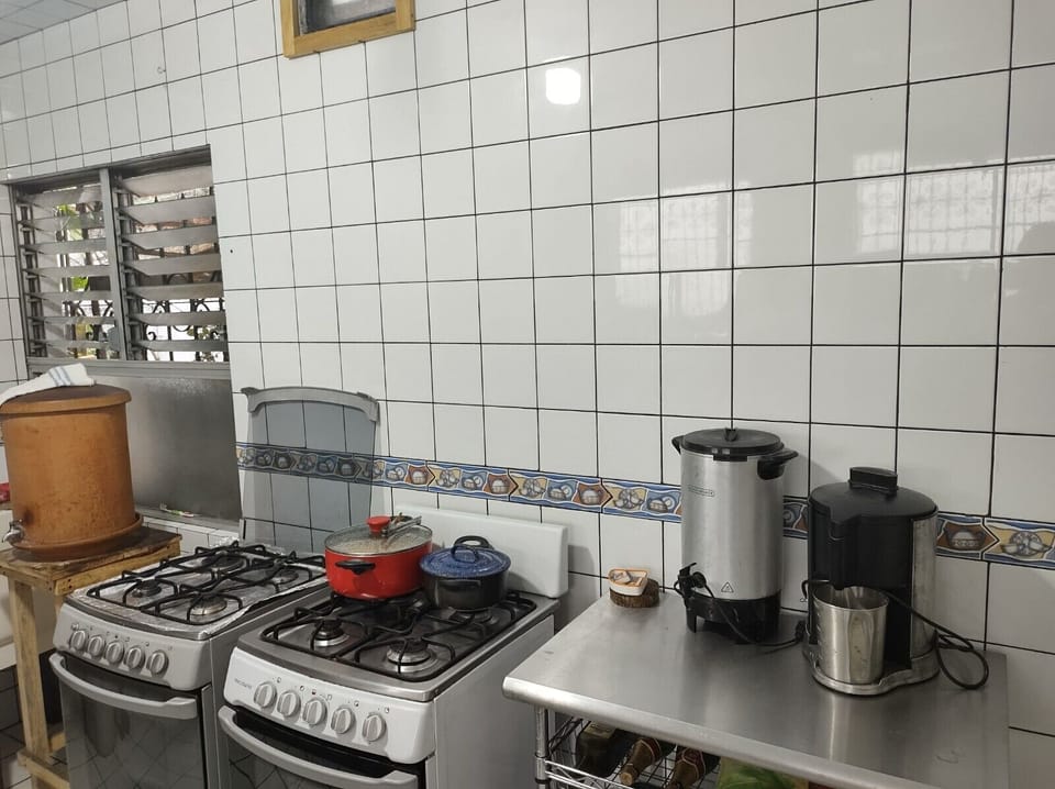 Shared fridge, microwave, paper towels