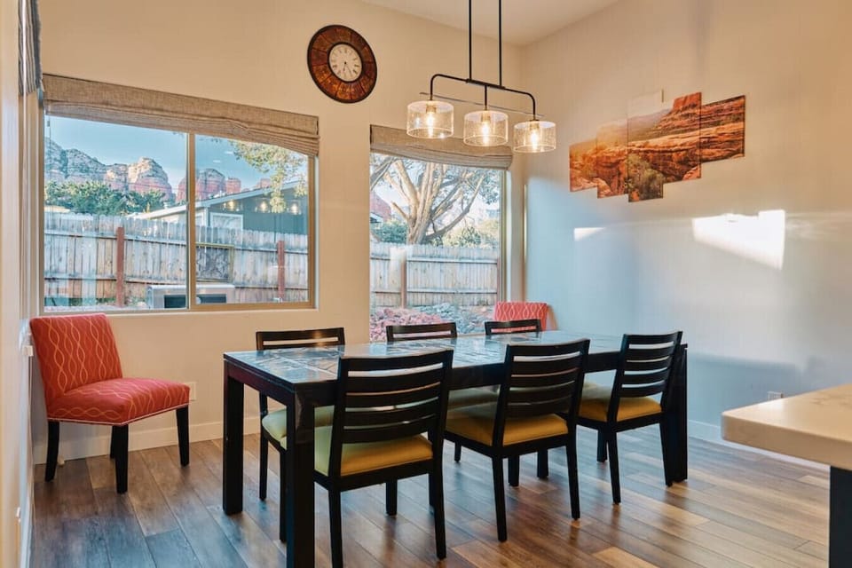 Dining area with seating for 8