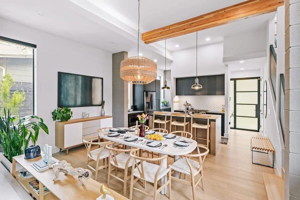 Dining and kitchen area