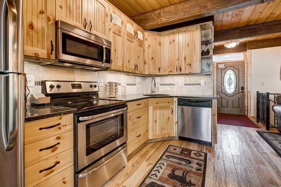 Spacious kitchen, complete with all the essentials for culinary adventures.
