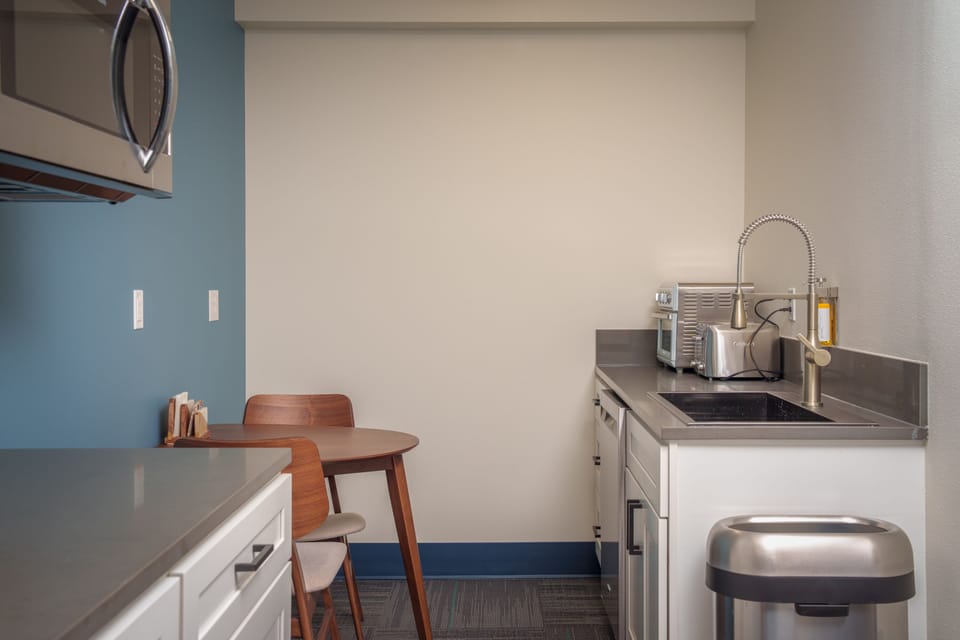 Shared fridge, microwave, coffee/tea maker, electric kettle
