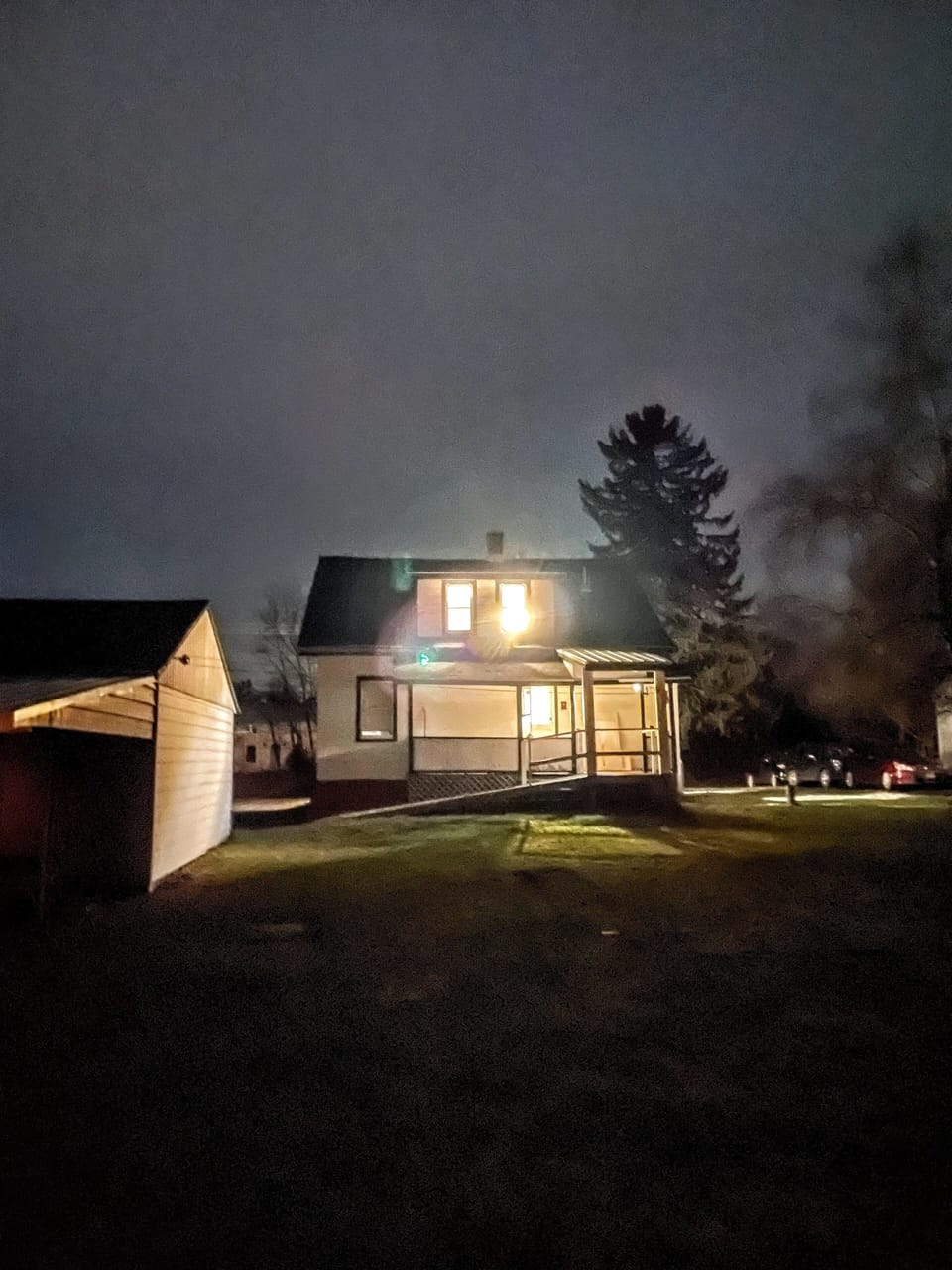 Enjoy the lightning bugs and warm summer air from the backyard looking back!
