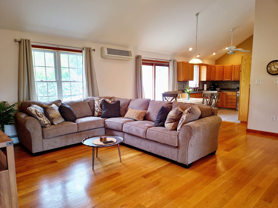 Bright, open living space to enjoy time with family and friends.