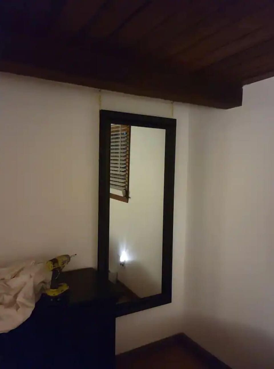 Full size mirror in master bedroom