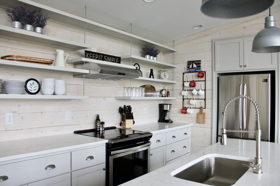 Open Kitchen fully stocked.