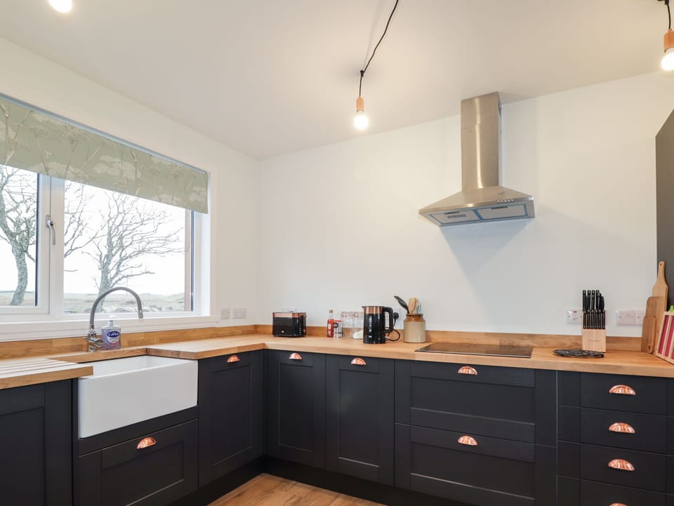 Fridge, dishwasher, cookware/dishes/utensils