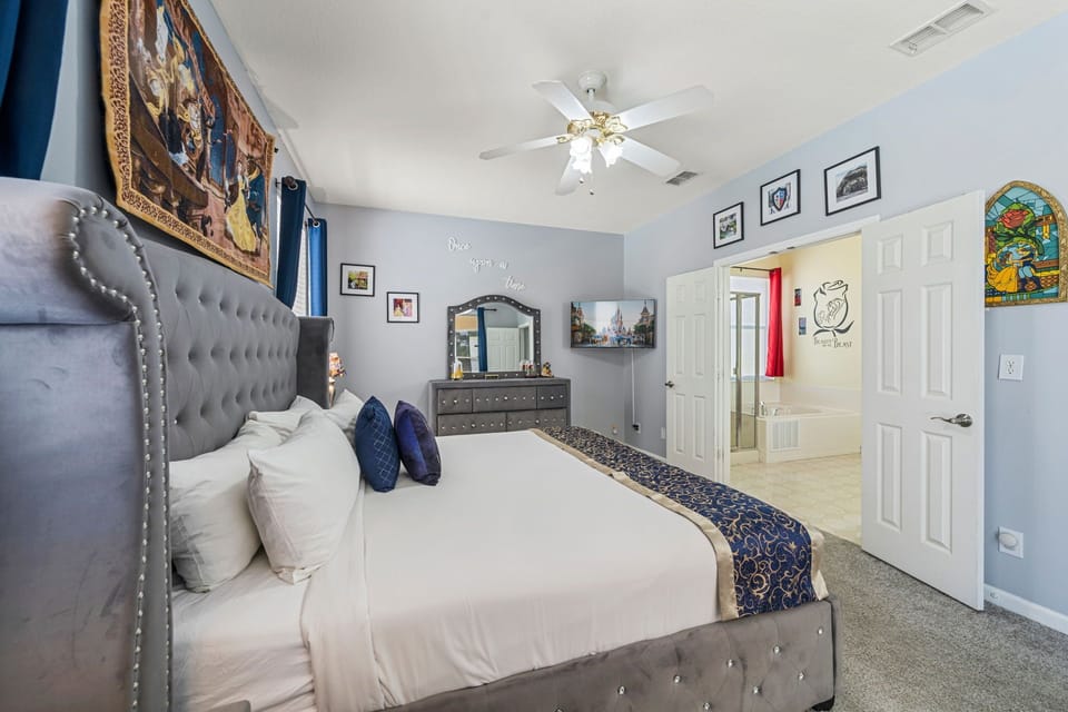 Bedroom 2 Be Our Guest in a Magical Beauty & the Beast King Suite
