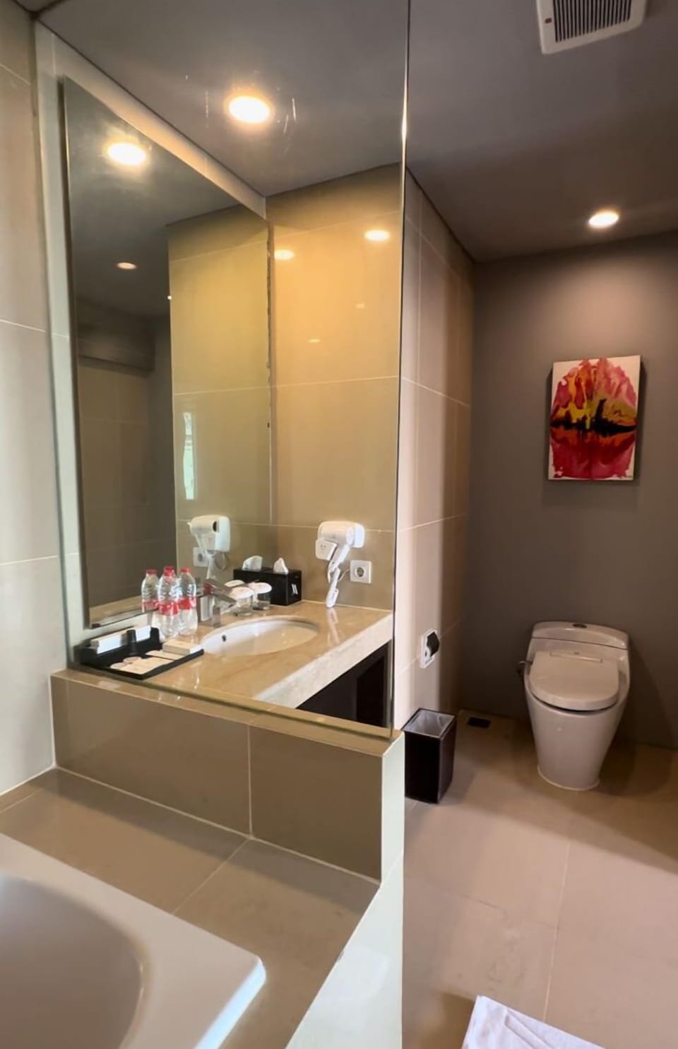 Suite | Bathroom | Free toiletries, hair dryer, slippers, bidet