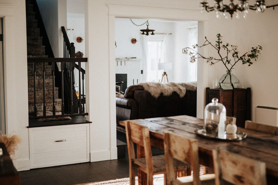 A quiet dining room area.