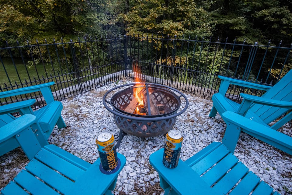 Enjoy cool mountain nights by the fire