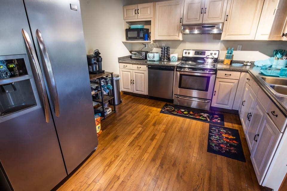 The kitchen is fully supplied for your cooking or baking needs