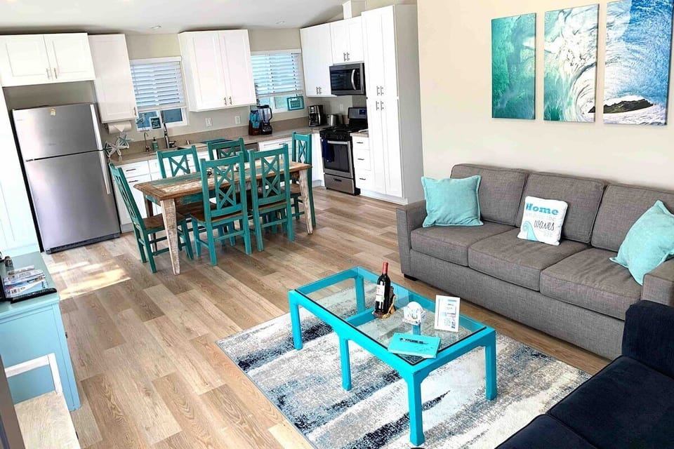 Front: Living room and Kitchen