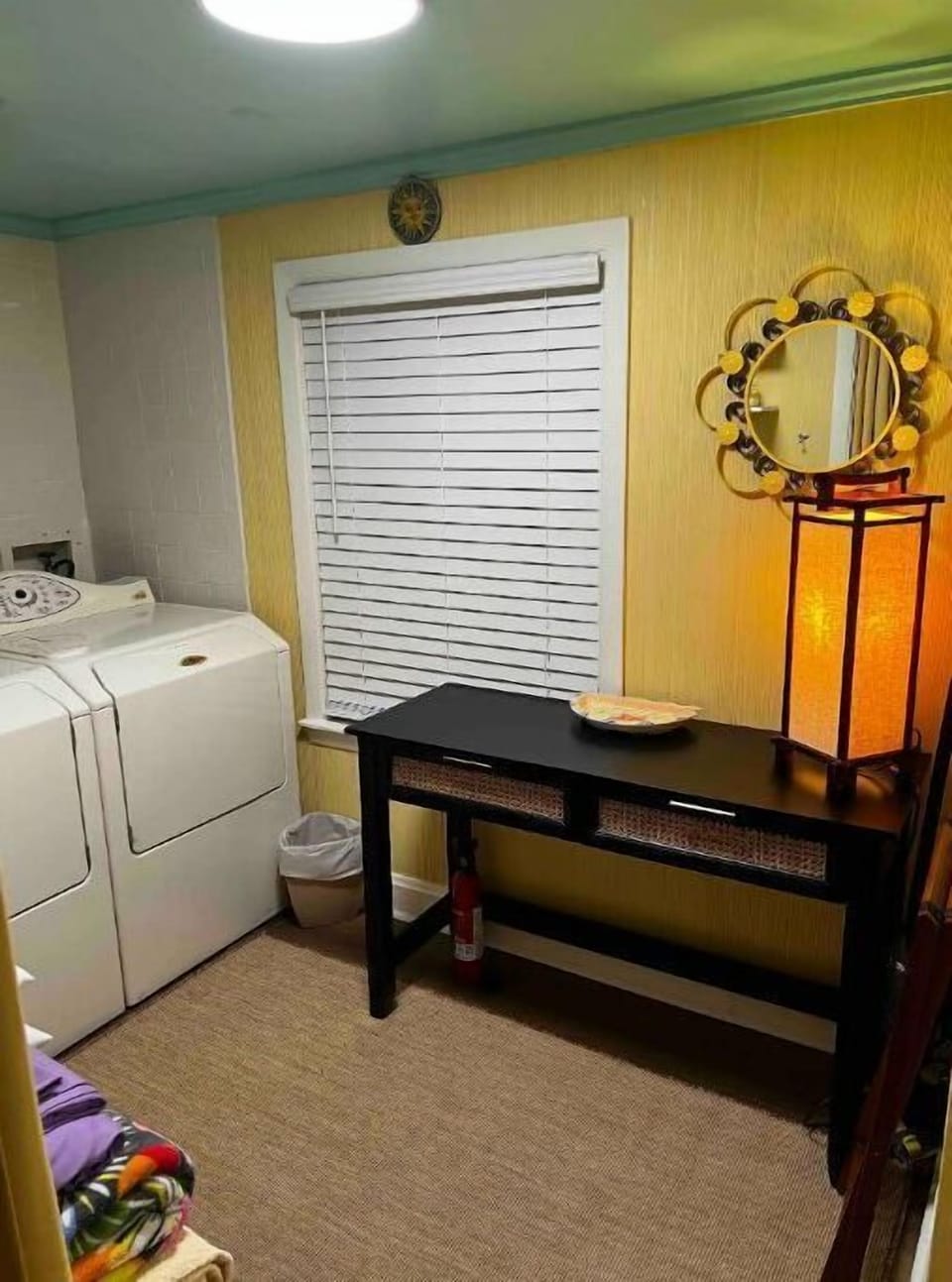 A place to store the belongings of downstairs guests and a great changing room.