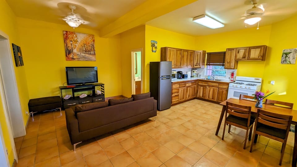 Living and eating area.