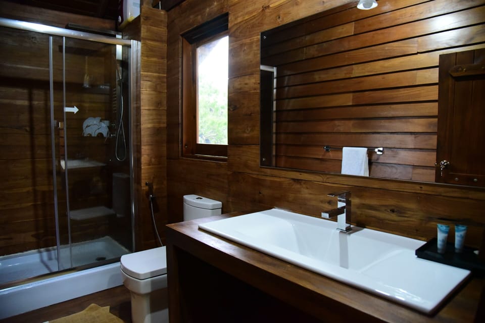 Deluxe Tree House | Bathroom | Free toiletries, towels, soap, toilet paper