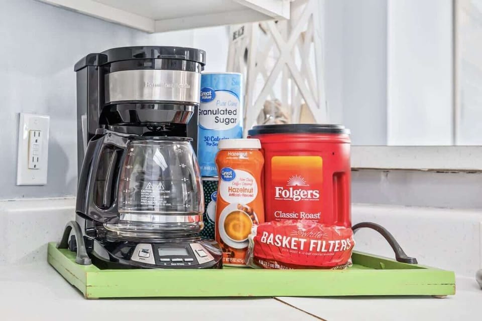 COFFEE!! this kitchen is ready for your vacation cravings.

