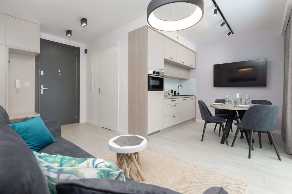 Spacious living room with full equipment. 