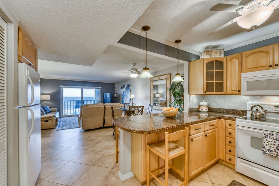 Kitchen - Oceanview unit, ocean side balcony, private beach access, beautiful views Indialantic, FL