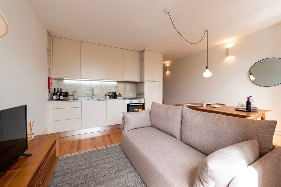 Living room and kitchen