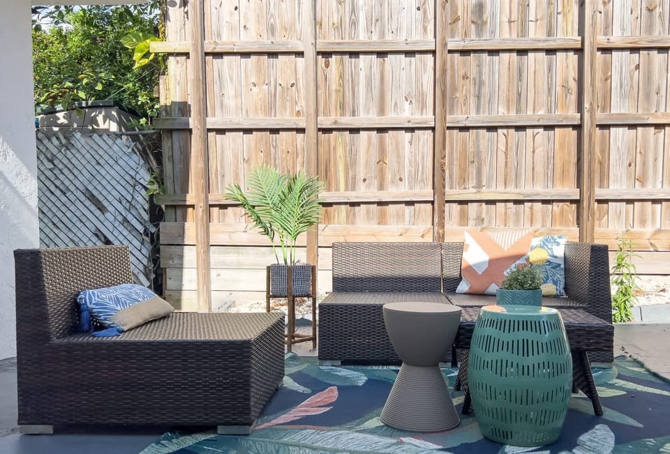 Relaxation redefined: Unwind in our inviting outdoor sofa lounge.