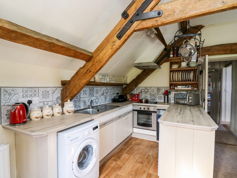Fridge, dishwasher, electric kettle, toaster