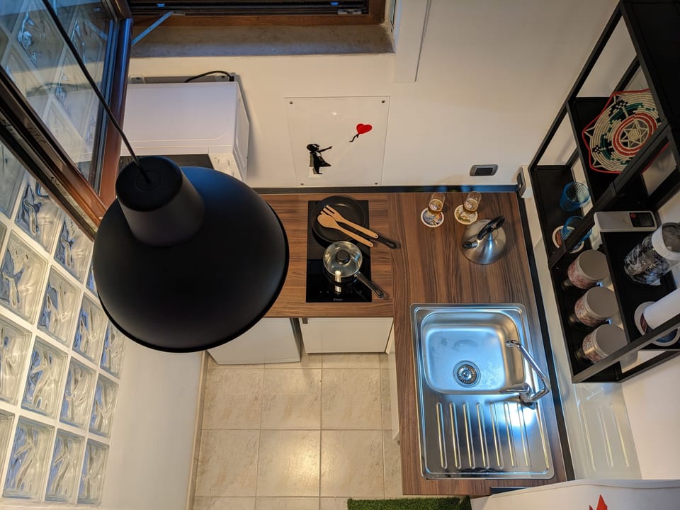 Panoramic Studio, 1 Queen Bed, City View, Tower | Private kitchen | Fridge, microwave, stovetop, cookware/dishes/utensils