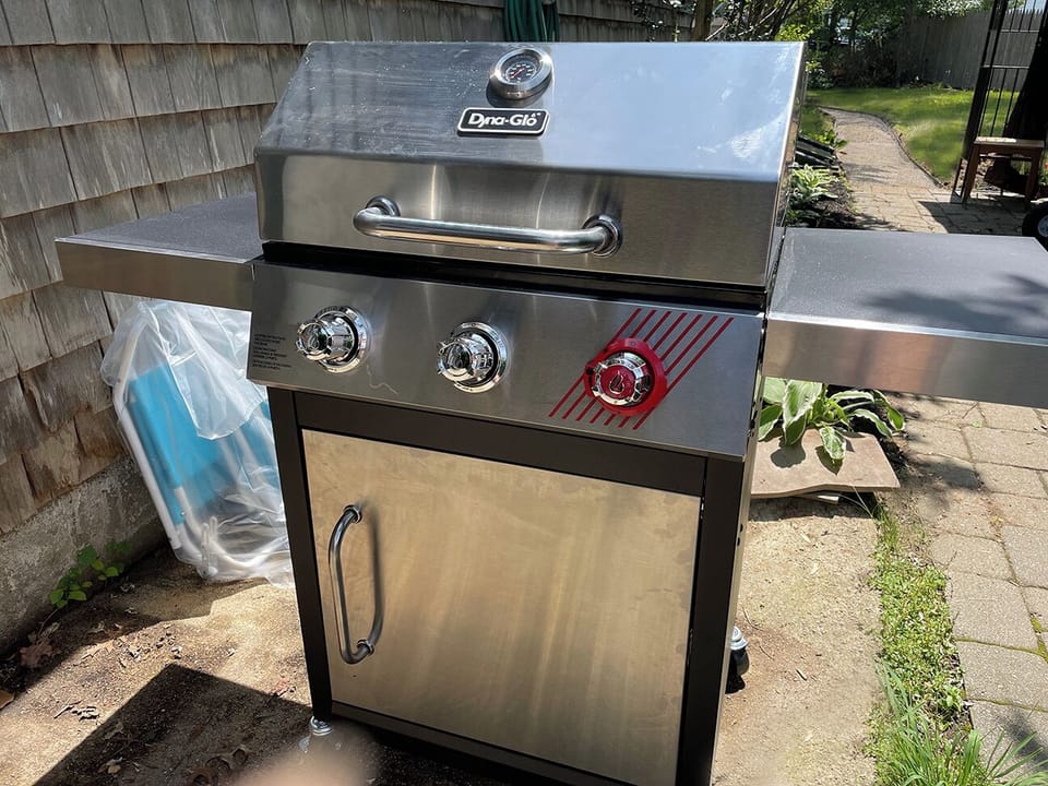 Grill with sear feature.