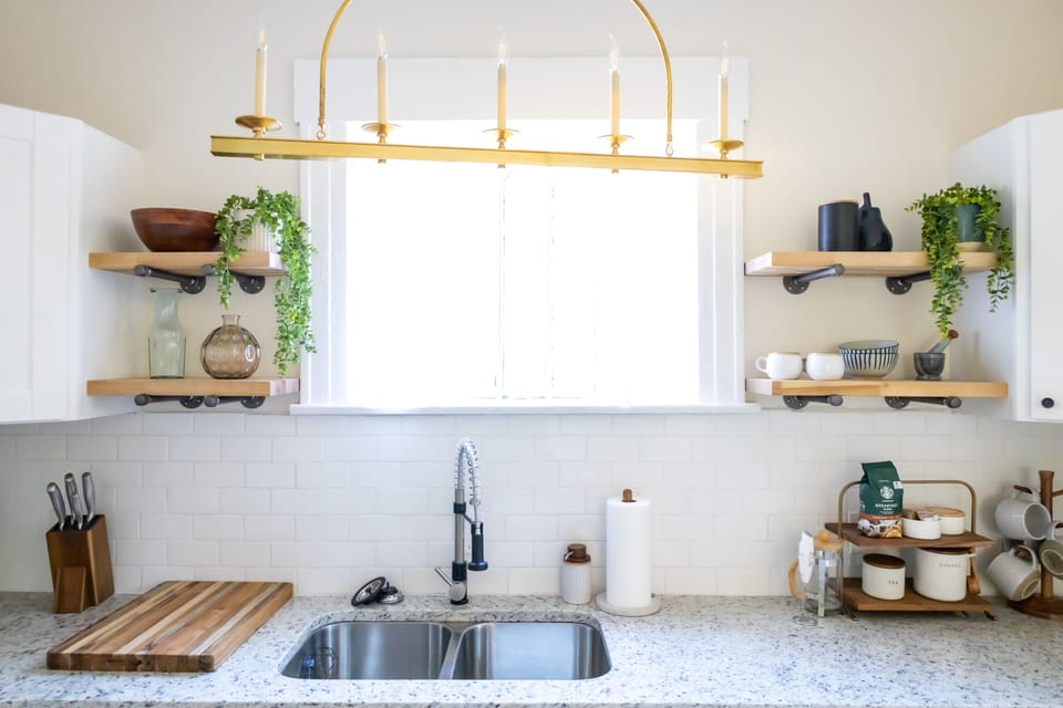 Large sink and dishwasher in the kitchen. 
