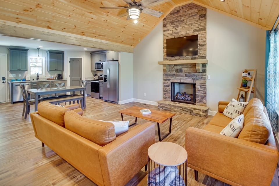 Living Room | Fireplace | Smart TV | Open Floor Plan